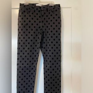 Joe Fresh - Black on Black Polka Dot Slim Jeans - Size 4